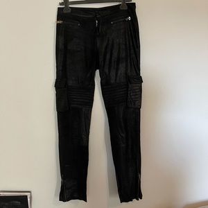 No Name - Cargo suede 100% leather pants